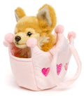 Peluche Chihuahua (Marron) - Avec Sac de Princesse - 18 cm (Longueur)