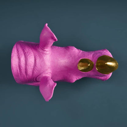 S/2 Neushoorn Boekensteunen, Magenta, 39,5 x 14,2 x 20,5 cm