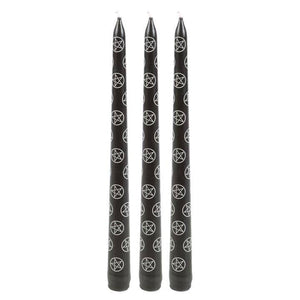 Set of 3 Pentagram "Black Magic" Candles