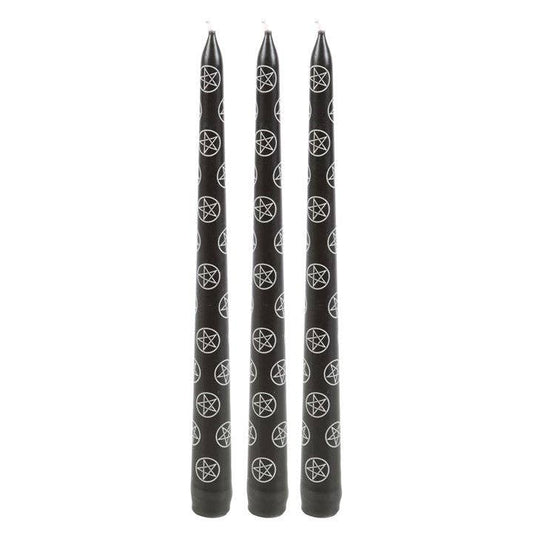 Set of 3 Pentagram "Black Magic" Candles