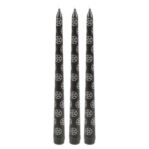 Set of 3 Pentagram "Black Magic" Candles