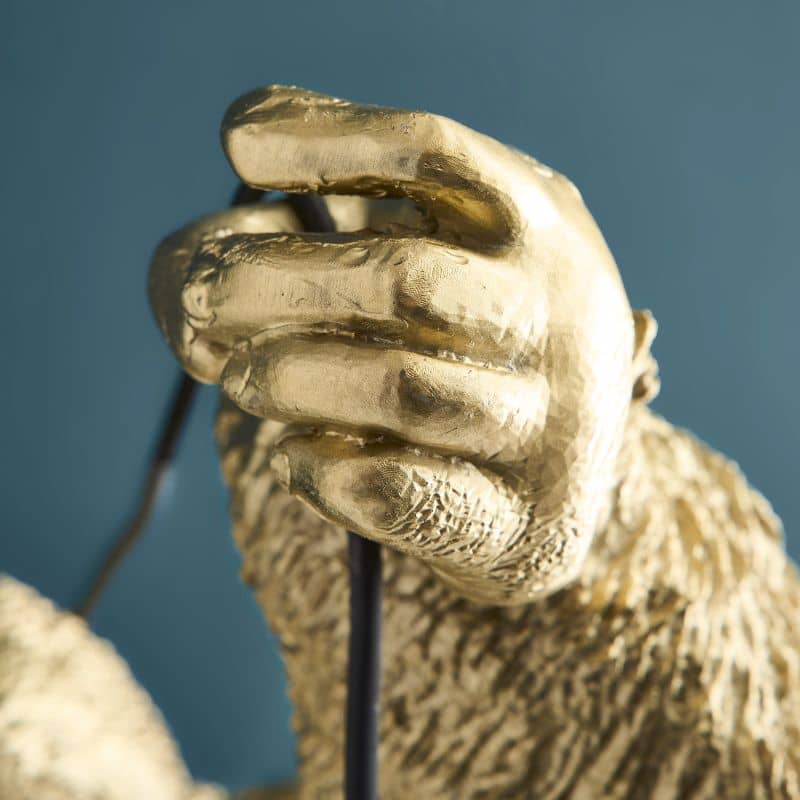 Gorilla Jungle Jack Gold Wall Sconce