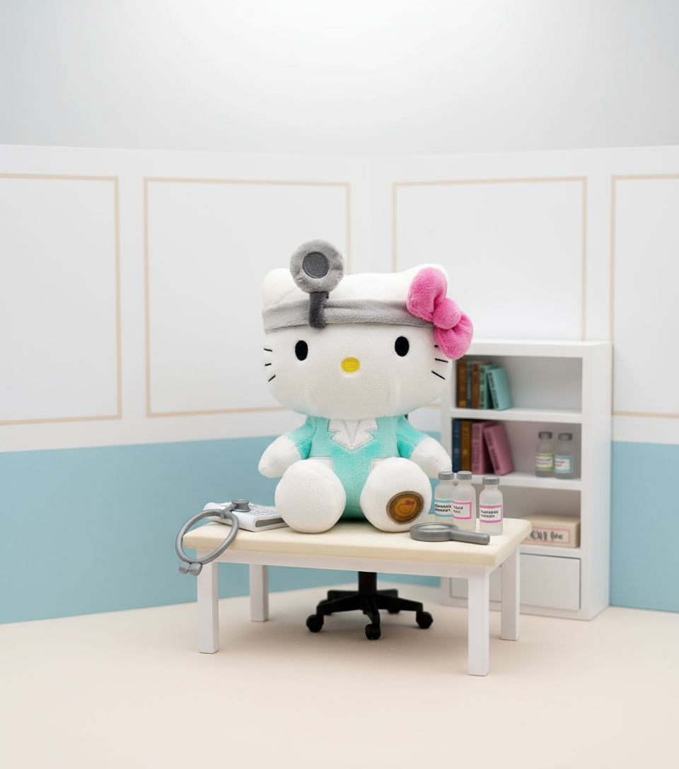Peluche Hello Kitty Docteur