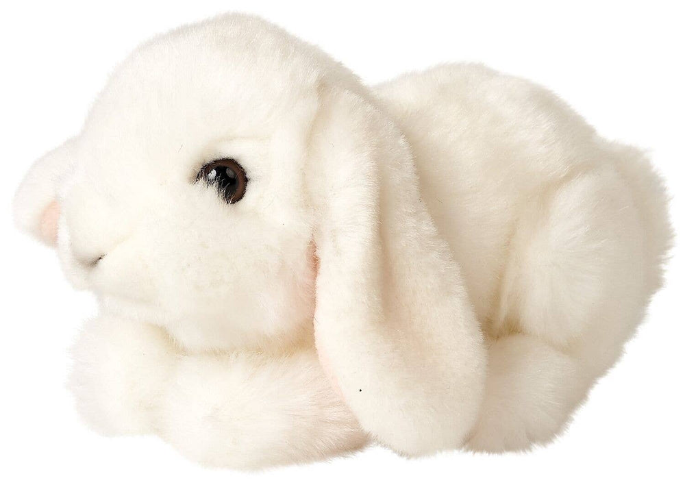 Peluche Lapin Bélier Blanc Couché