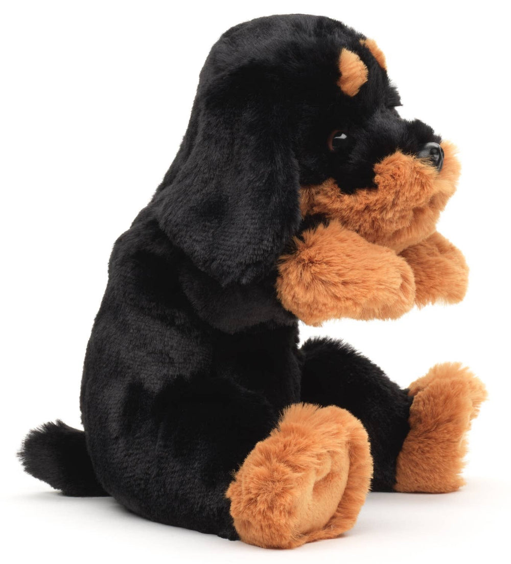Dachshund plush toy, sitting