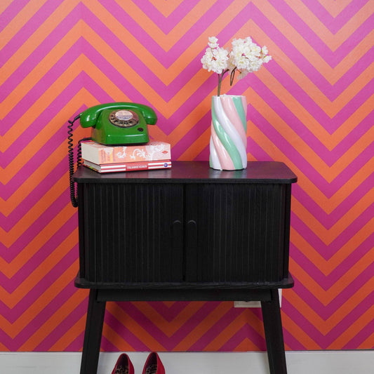 Vaas - Marshmallow - Roze/Muntgroen/Lila - 10,5x10,5x20 cm