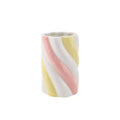 Vaas - Marshmallow - Geel/Roze/Wit - 10x10x15cm