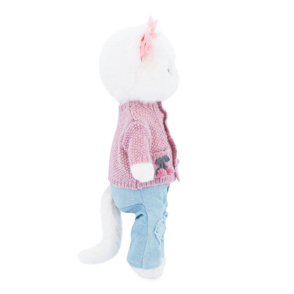 Peluche, Lucky Kitty, Lucky Sophie : Cerises en tricot 38 cm 3+