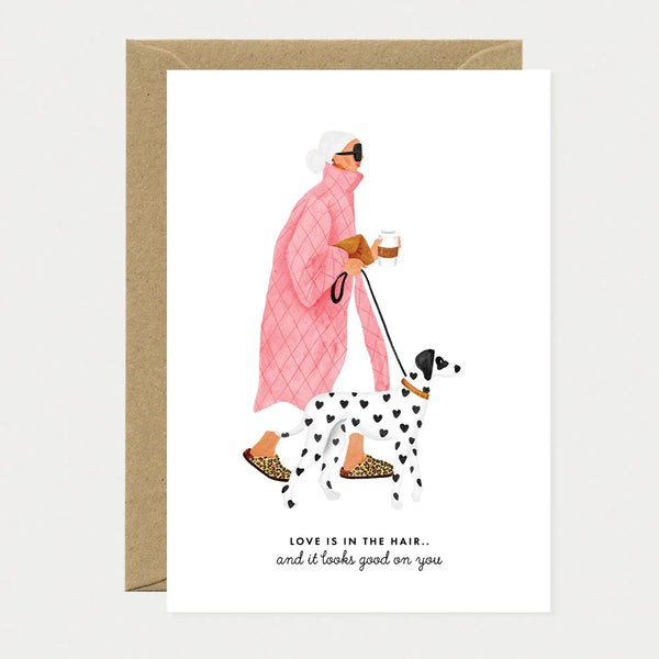 Love is in the hair - Greeting card
