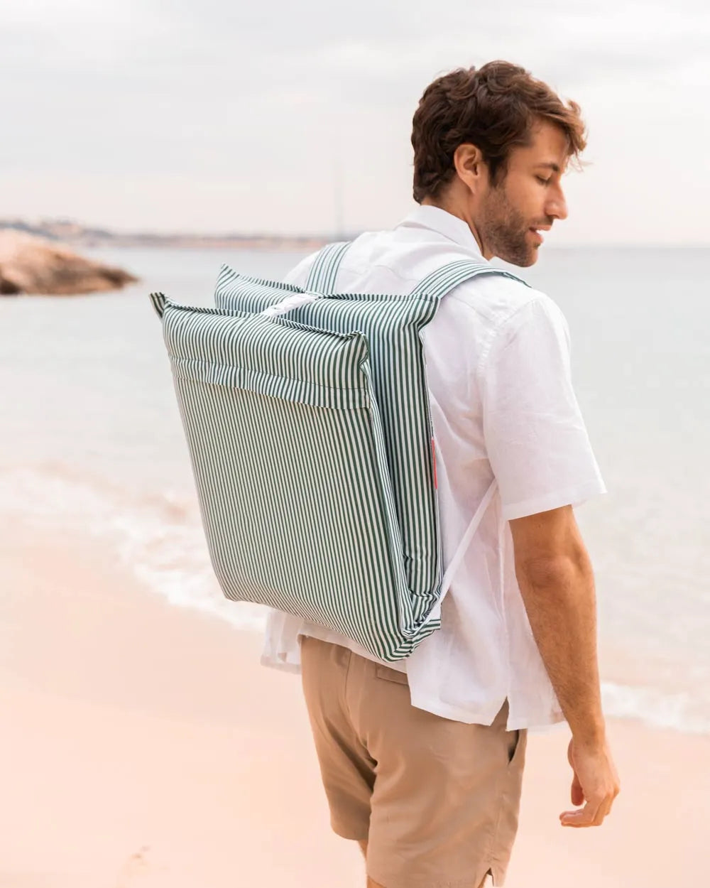 Green folding beach chair - NELSON