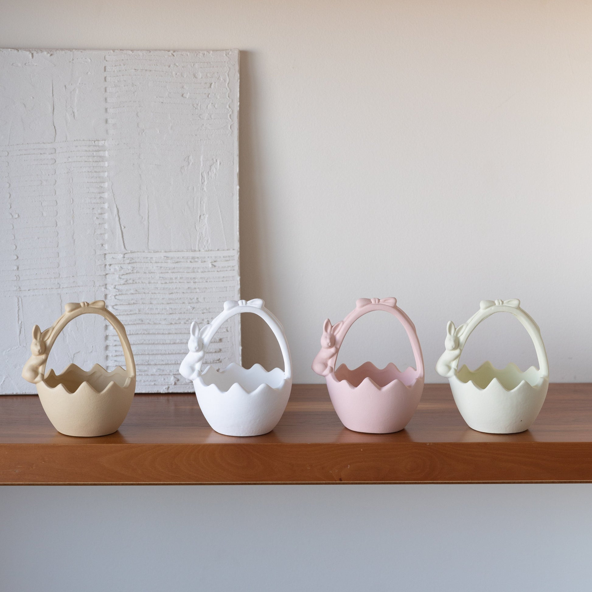 Panier avec lapin en céramique – Oito.Atelier – vue 7