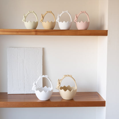 Panier avec lapin en céramique – Oito.Atelier – vue 3