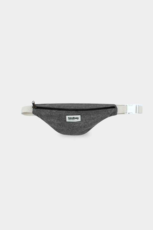 Augustin gray denim fanny pack - UPCYCLED FABRIC