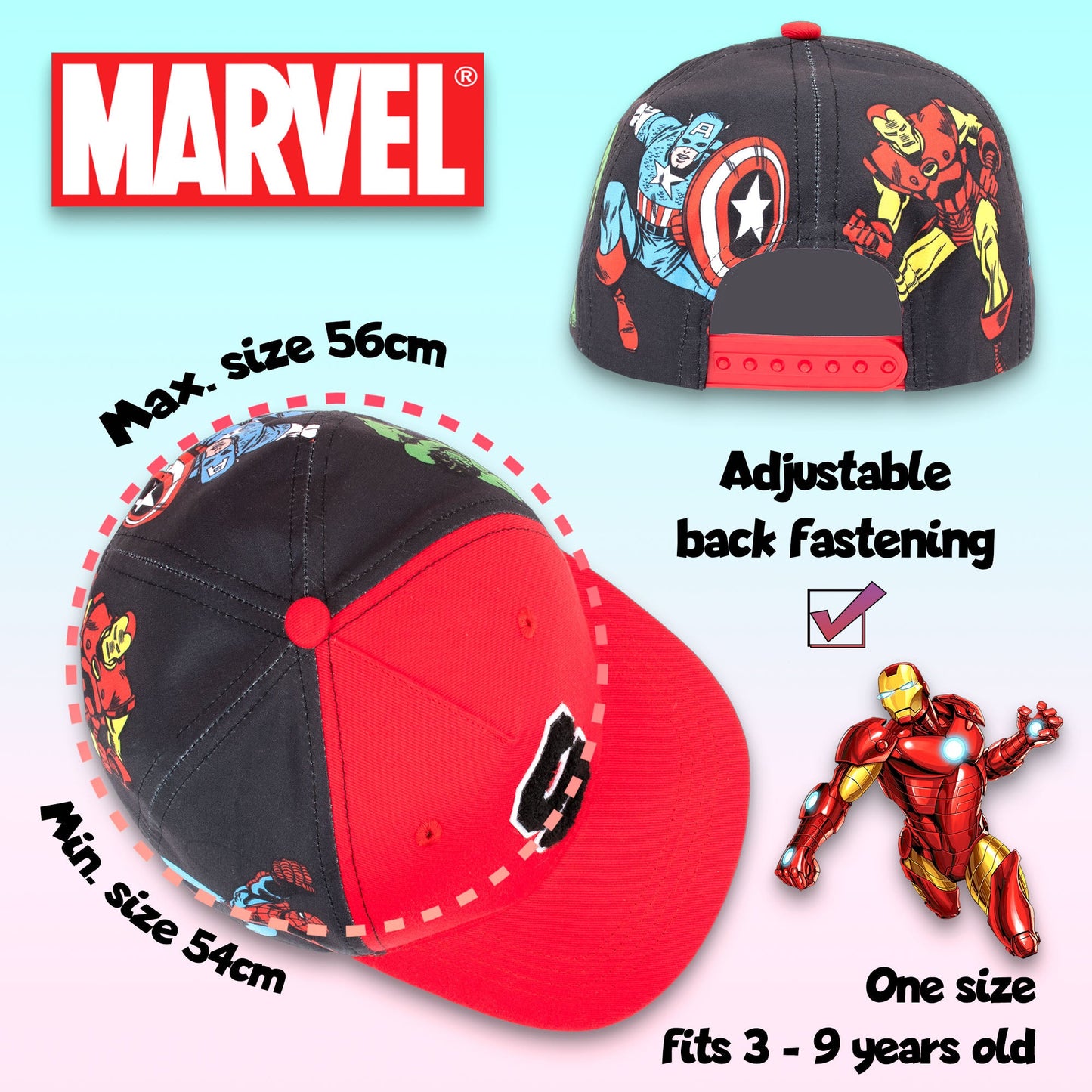 Casquette de baseball Marvel personnalisée