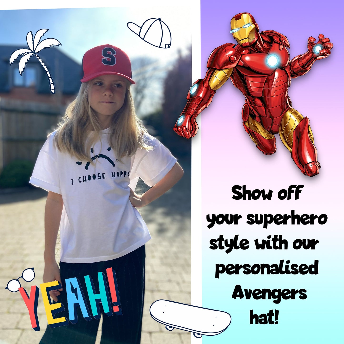 Casquette de baseball Marvel personnalisée