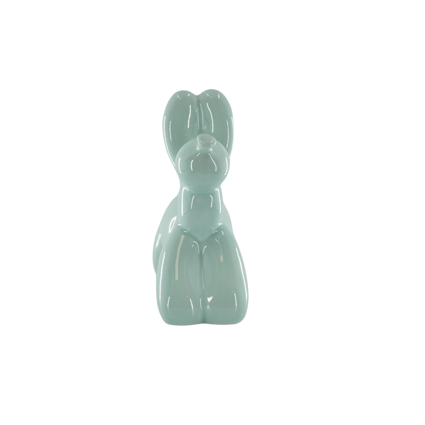 Ornement - Tirelire Chien Ballon - Vert menthe - 17x7x17cm