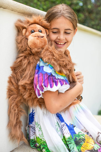Kinderrugzak met pluche aapje