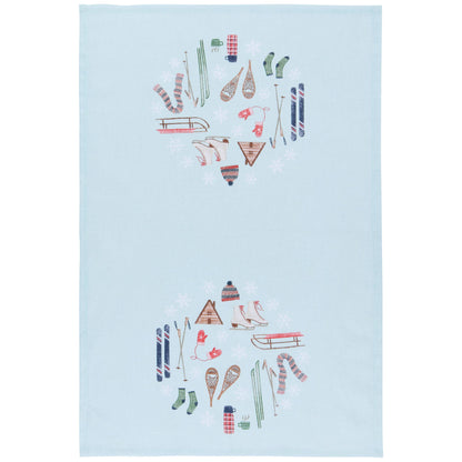 Set of 2 Alpine Adventure printed tea towels