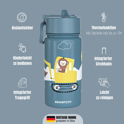 Thermo Kids Stainless Steel Drinking Bottle - Excavator