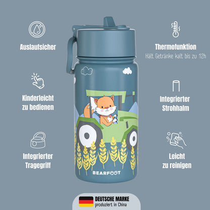 Thermo Kids Stainless Steel Drinking Bottle - Tractor