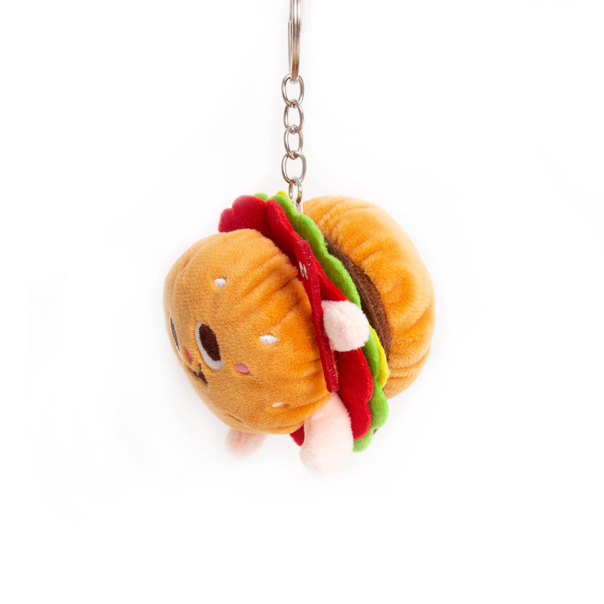 Plush Burger Keychain