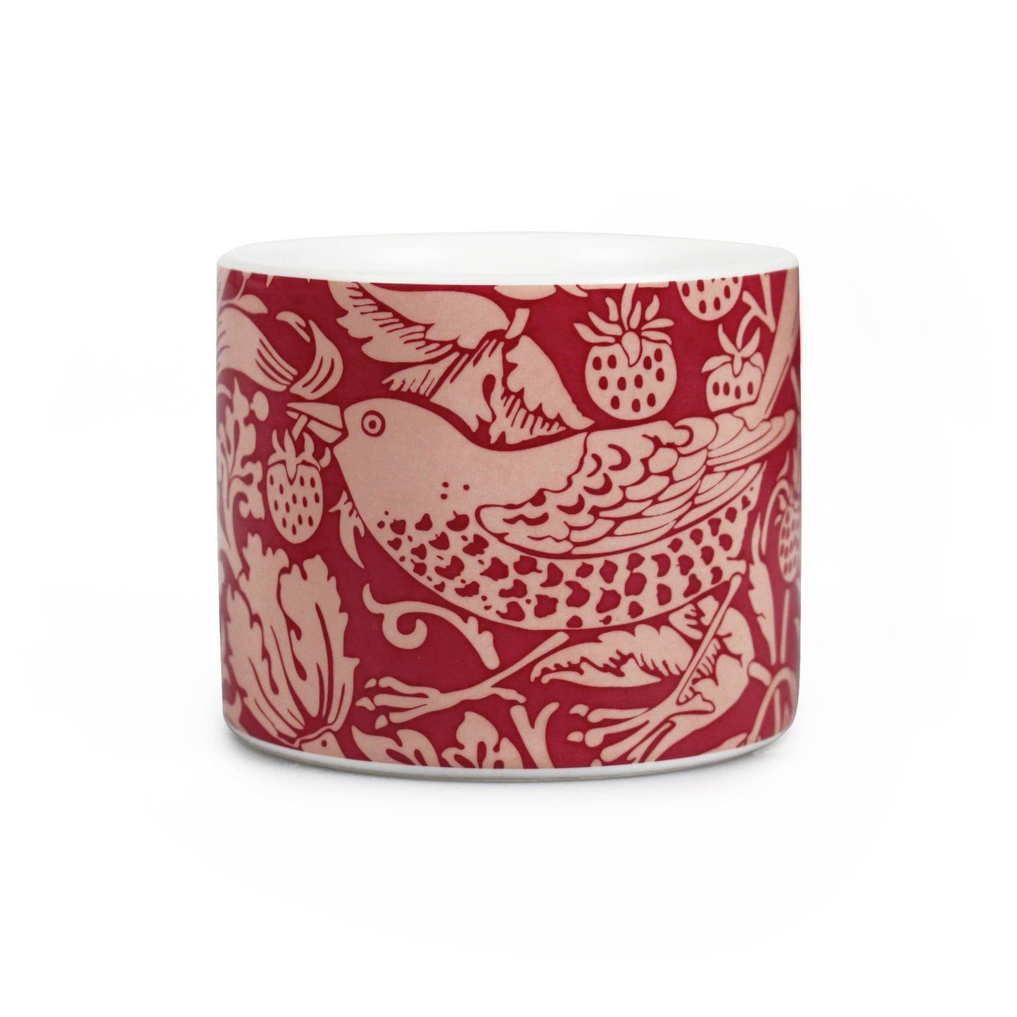 S William Morris StrawberryThief Raspberry Ceramic Flower Pot