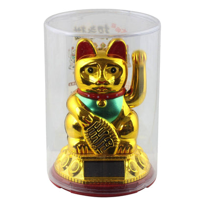 Golden Solar Lucky Cat 10.5cm