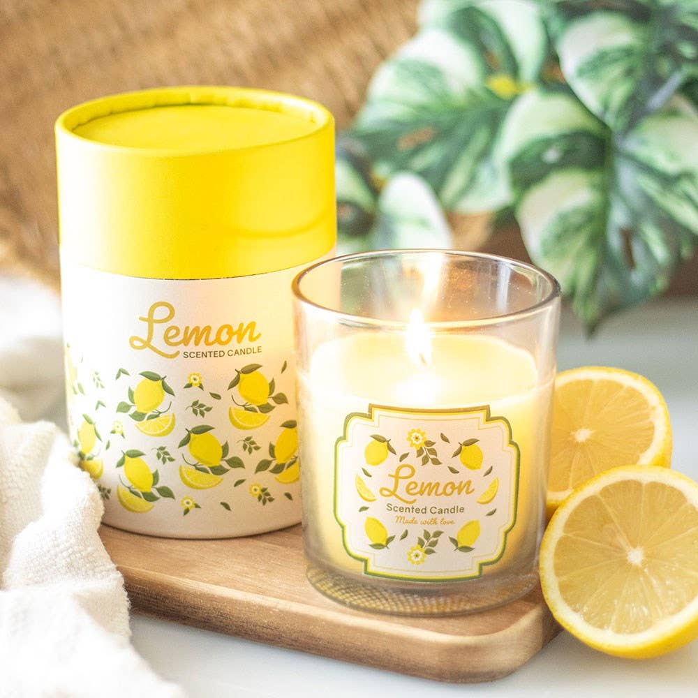 Lemon scented candle