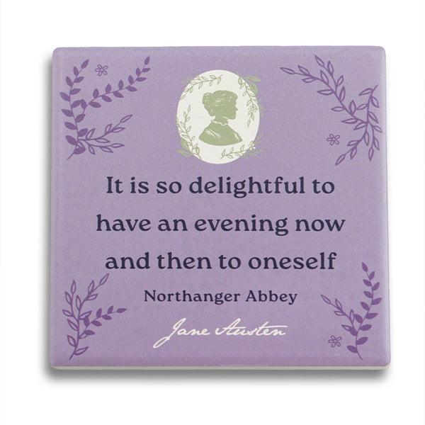Unieke keramische onderzetter - Jane Austen (Northanger Abbey)