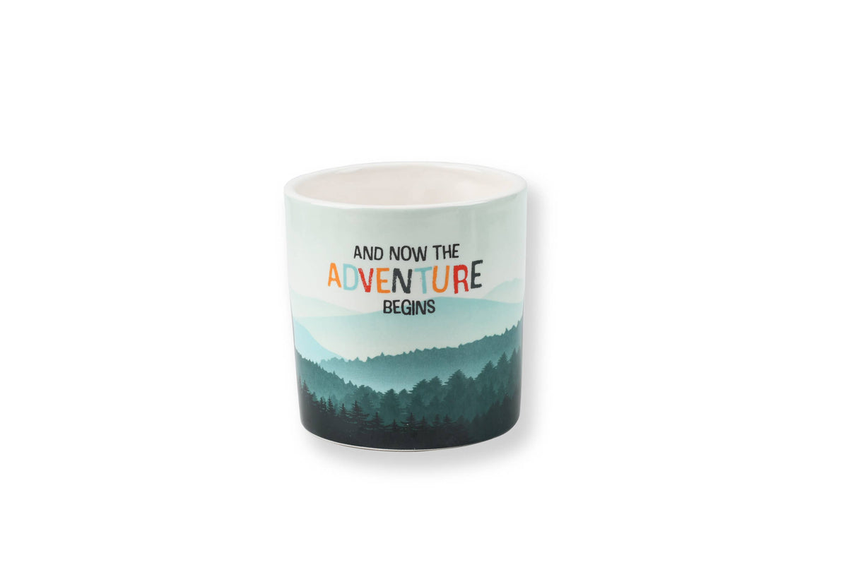MTB mug “And now the Adventure Begins”