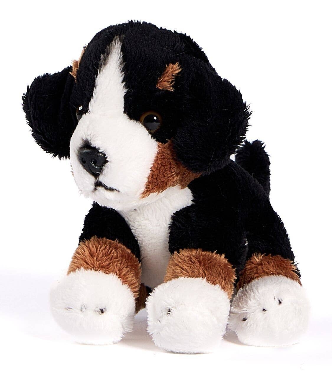 Sitting Bernese Mountain Dog Puppy Plush Toy