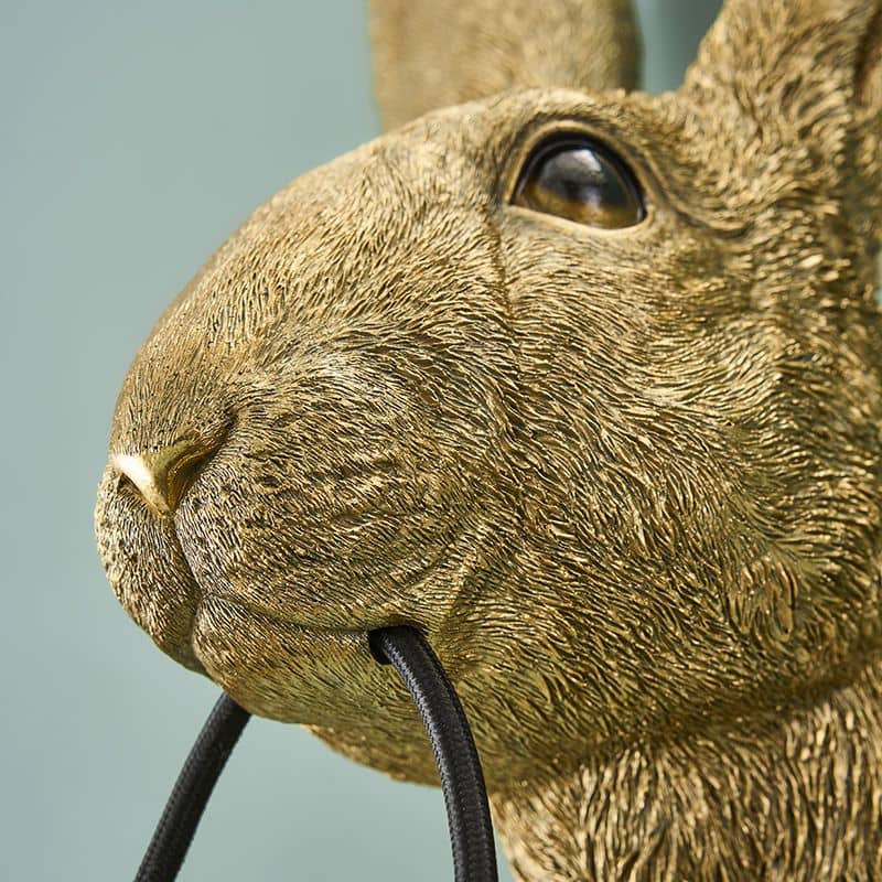 Hasi wandlamp, goudkleurig polyurethaanhars, 22 x 19 x 46 cm