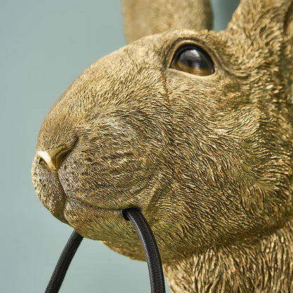 Hasi wandlamp, goudkleurig polyurethaanhars, 22 x 19 x 46 cm