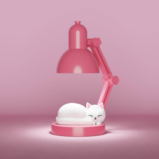 Mini Cat Night Light Lamp - Pink