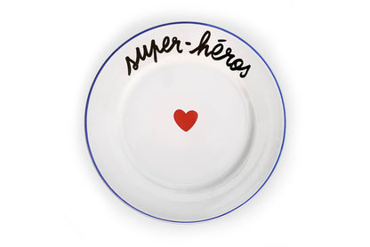 Plate THE FAMILY HAS FUN - Superheroes