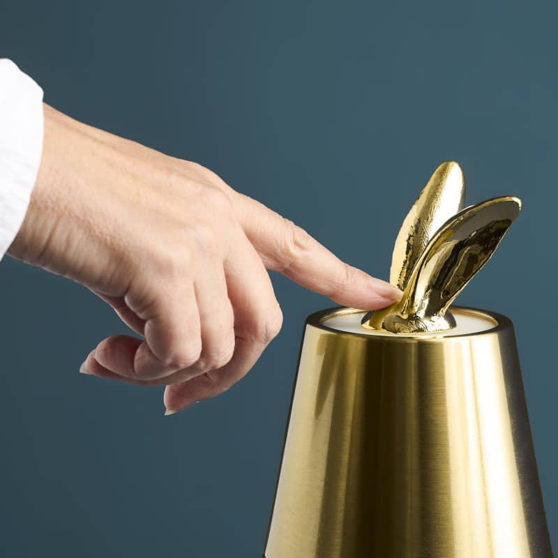 LED-tafellamp met konijnenmotief, goudkleurig