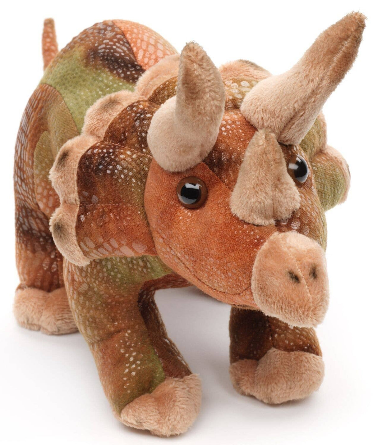 Standing triceratops plush toy
