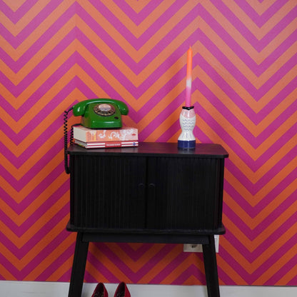 Candlestick - Fish - Blue/White/Pink - 7x7x16.5cm