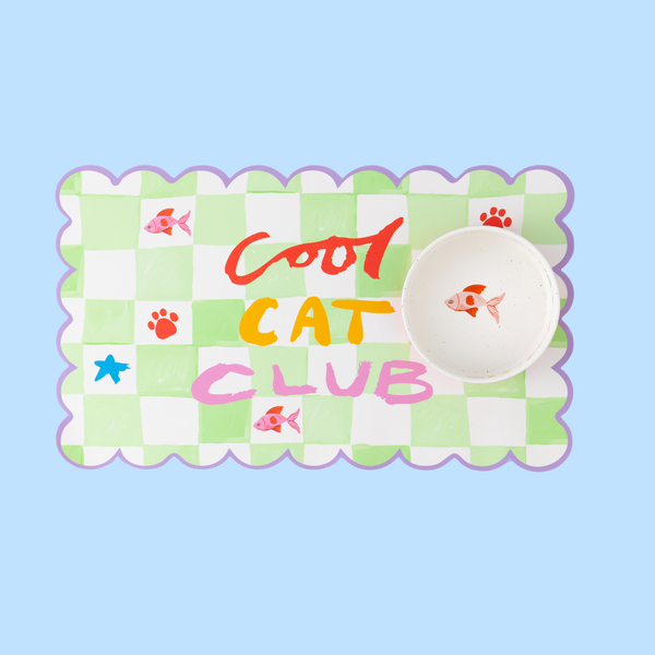 Cool Cat Club Pet Food Mat