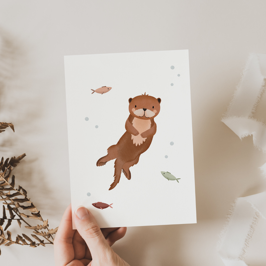 Otter Greeting Card