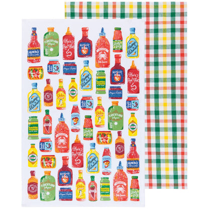 Set of 2 Hot Sauce Tea Towels