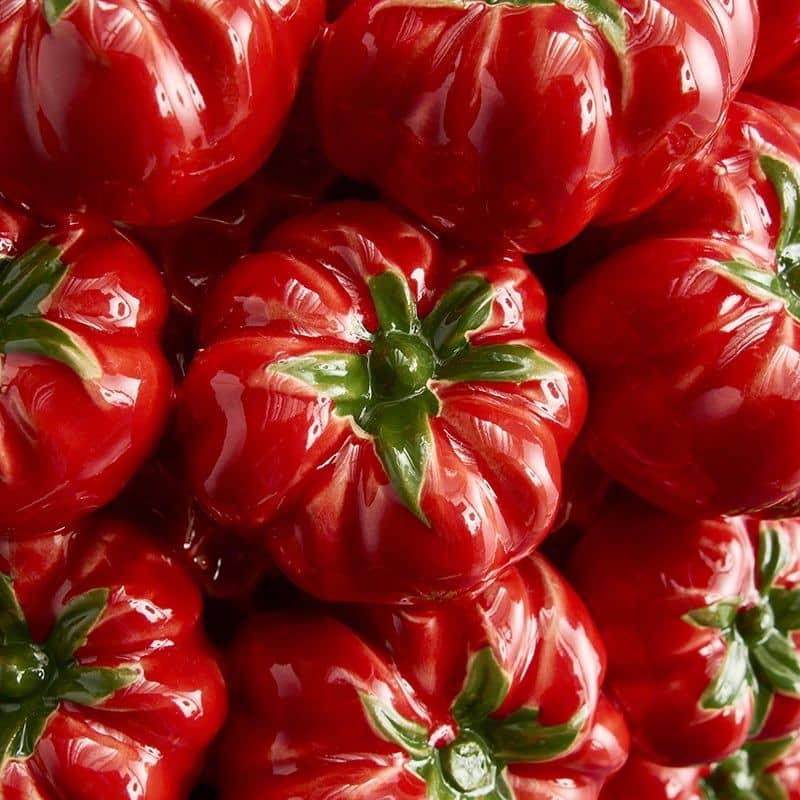 Tomatenvaas, rood aardewerk, 33,5 x 32 x 33 cm, handgemaakt