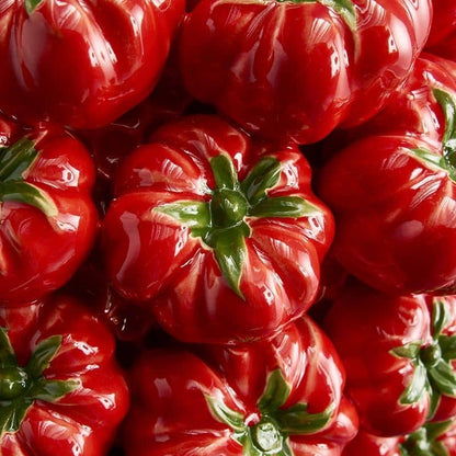 Tomatenvaas, rood aardewerk, 33,5 x 32 x 33 cm, handgemaakt