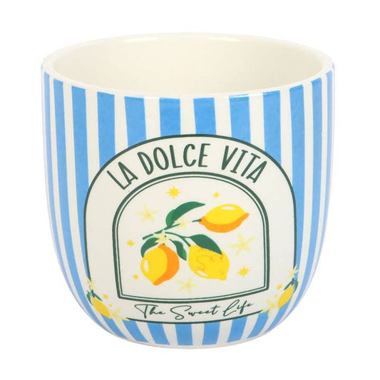 "La Dolce Vita" Blue Striped Pot