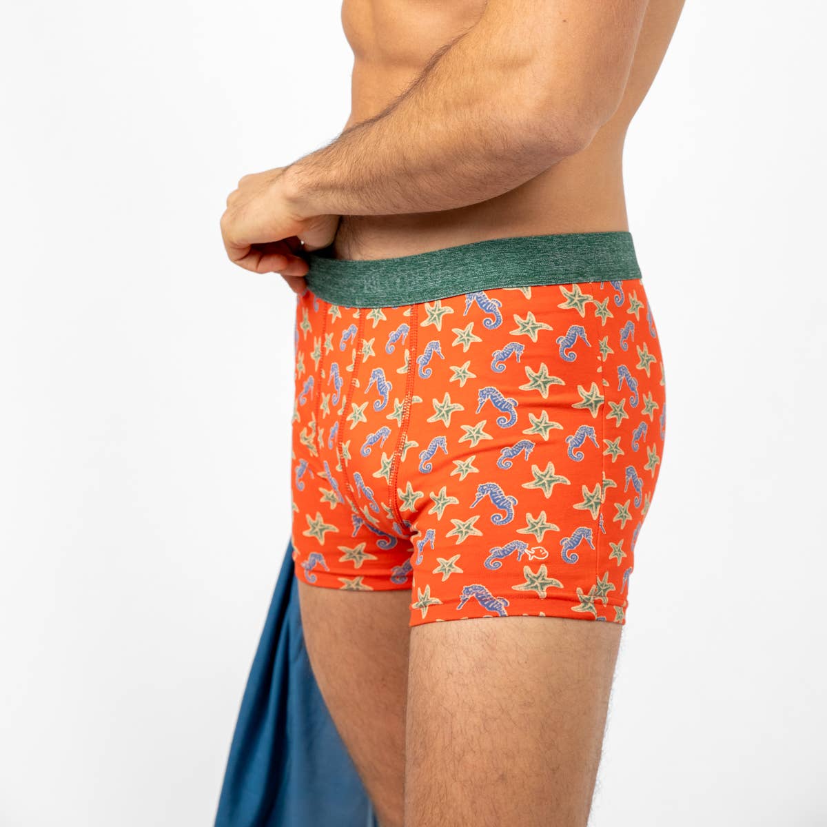 Biologische katoenen boxershorts - Zeepaardje