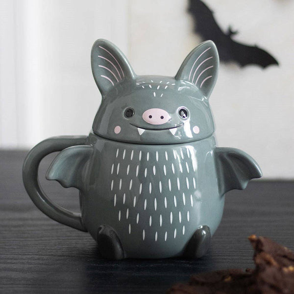 Cute Halloween Bat Lid Mug