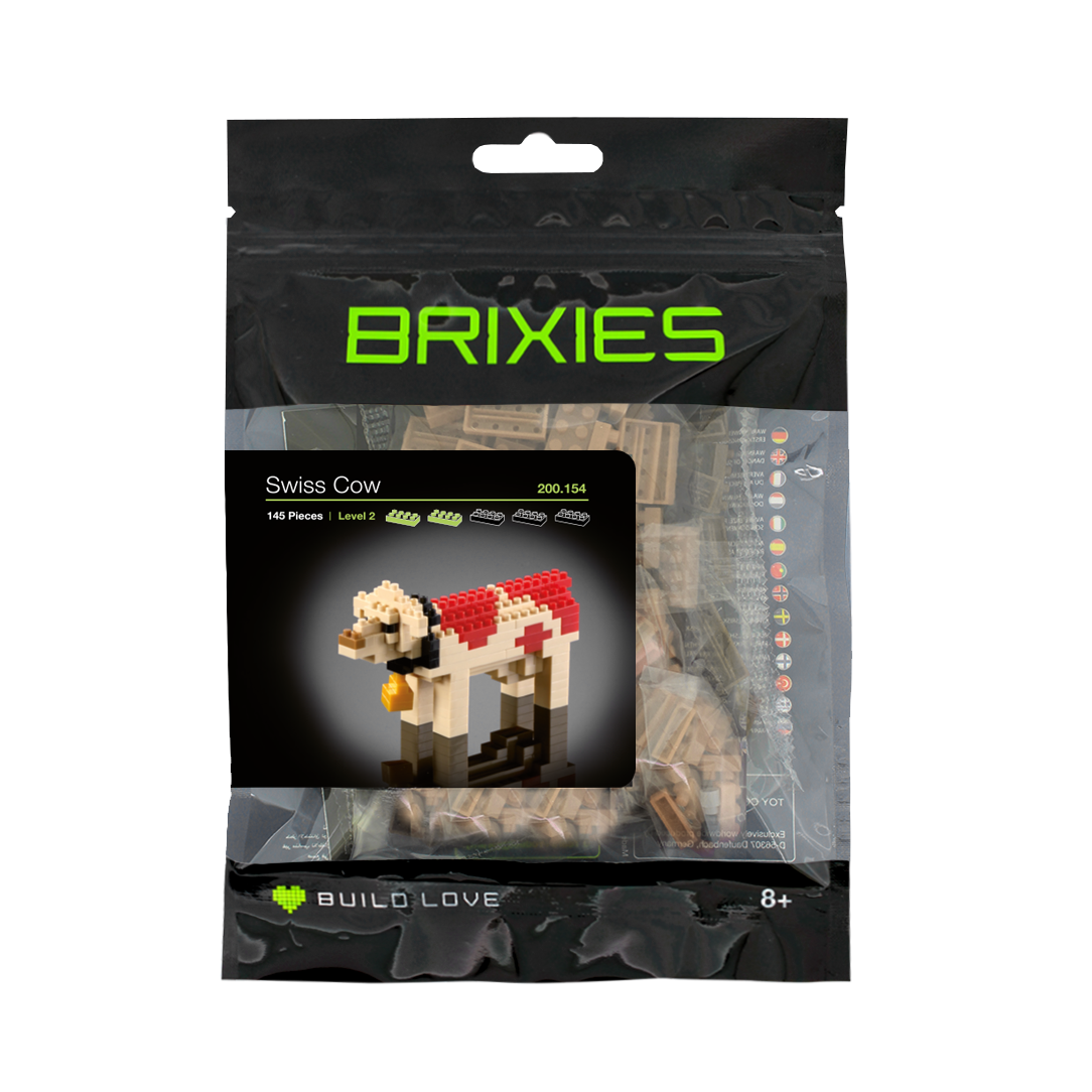 Brixies Swiss cow in bricks