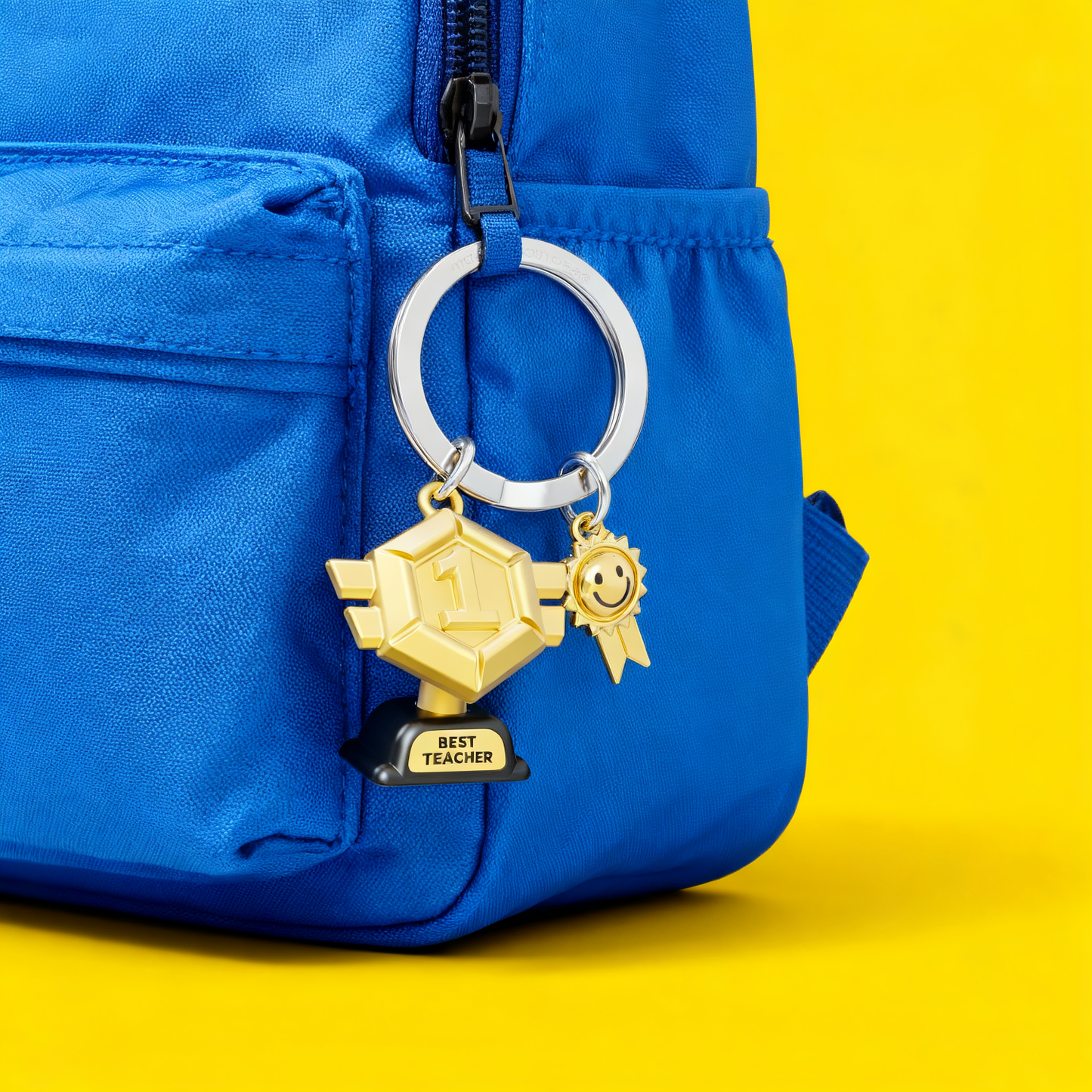 Sleutelhanger met trofee voor beste leraar