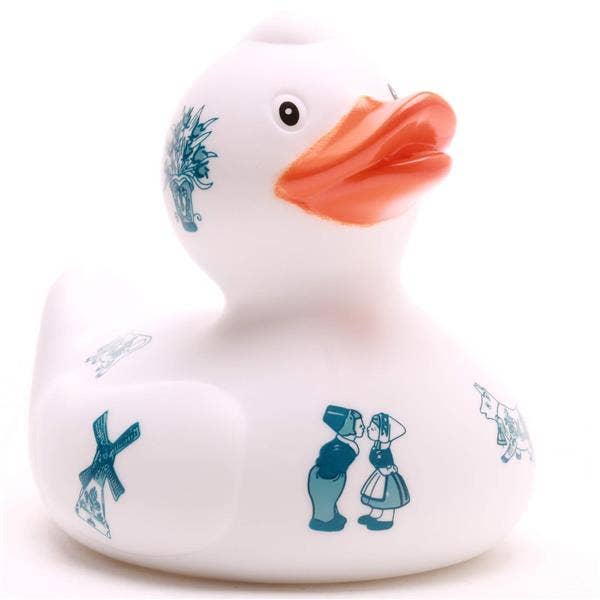 Badeente Delfter Blau