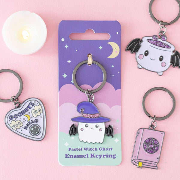 Pastel Goth Witch Ghost Keychain